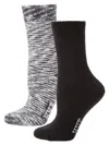 Hue Women's 2-pack Space Dye Boot Socks In Charcoal