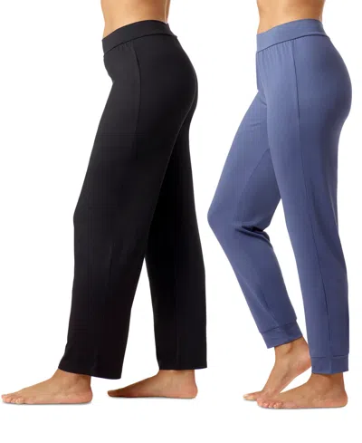 Hue Women's 2-pk. Pure Comfort Mid-rise Pajama Pants In Blue Indigo