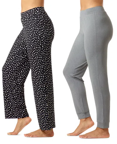 Hue Women's 2-pk. Pure Comfort Mid-rise Pajama Pants In Medium Grey Heather