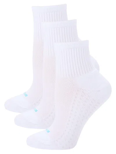 Hue Women's 3-pack Air Cushion Mini Crew Socks In White
