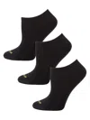 Hue Women's 3-pack Air Cushion No Show Socks In Black