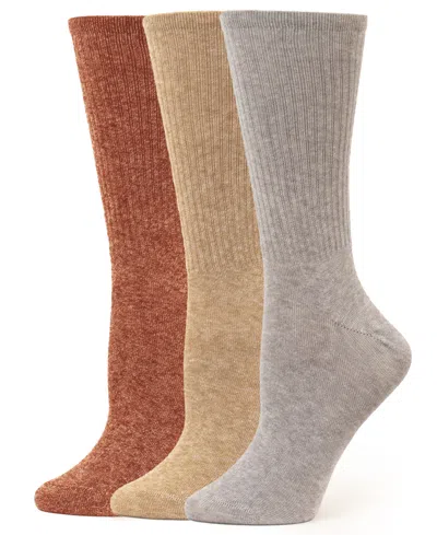 Hue Women's 3 Pack Crew Socks In Brown