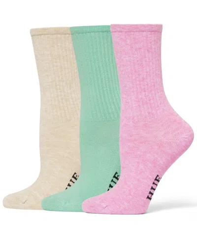 Hue Women's 3 Pack Crew Socks In Pink