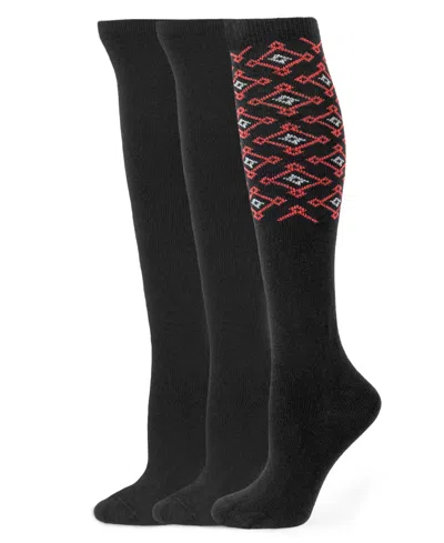 Hue Women's 3-pack Over-the-knee Boot Socks In Black