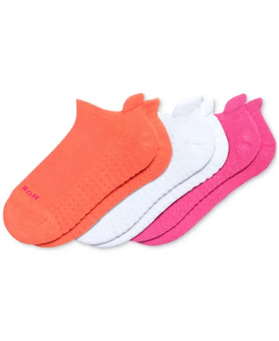 Hue Women's 3-pk. Air Cushion Tab-back No Show Socks In Sherbet Pack