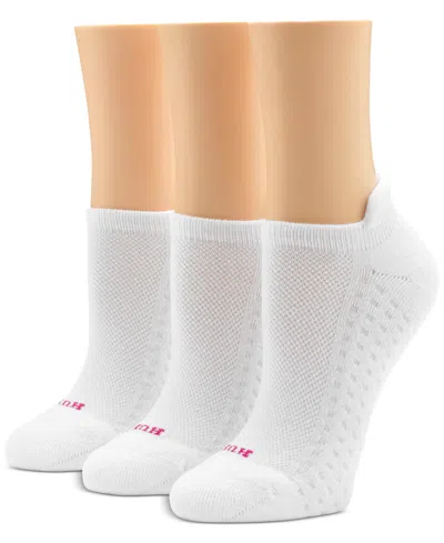 Hue Women's 3-pk. Air Cushion Tab-back No Show Socks In White Pack