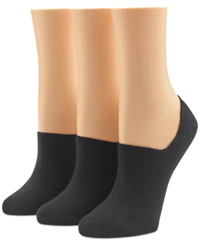 Hue Women's 3-pk. Arch Hug No-show Liner Socks U23201 In Black