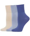 Hue Women's 3-pk. Bobby Ribbed-cuff Crew Socks U23317