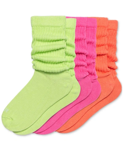 Hue Women's Neon 3-pk. Slouch Socks In Neon Pack