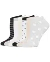 Hue Women's 6 Pack Cotton No Show Socks U6421 In Modern