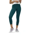 Hue Active Pep Talking Capri Leggings In Teal