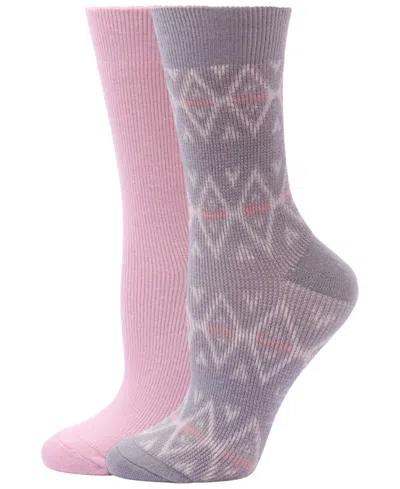 Hue Women's Argyle Stripe Crew Boot Socks, 2-pack In Multi