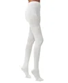 Hue Opaque Control Top Sheer Rib Tights In Ivory