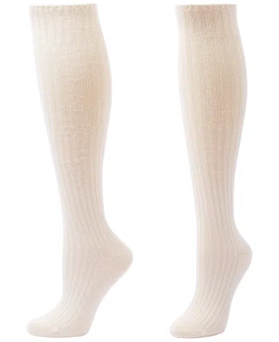 Hue Women's Cashmere-blend Ribbed Knee-high Socks In Neutral
