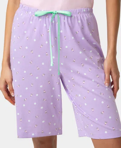 Hue Women's Chalk Dot Pj Bermuda In Purple