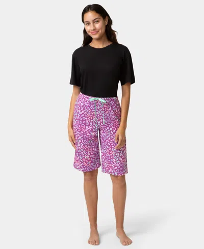 Hue Women's Chalk Dot Pj Bermuda In Purple