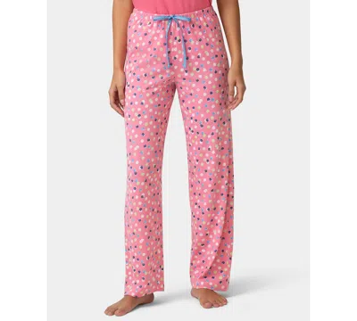 Hue Women's Chalk Dot Printed Mid-rise Pants In Pink