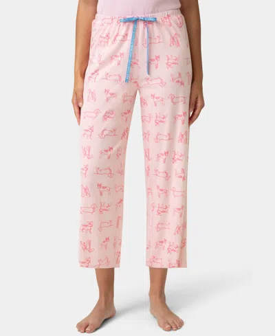 Hue Women's Chalk Dot Printed Mid-rise Pants In Pink