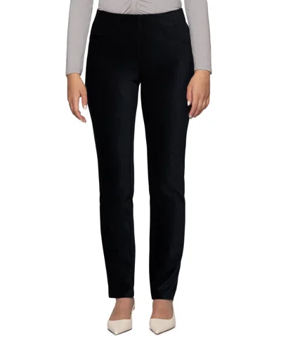 Hue Women's Classic Corduroy Pull-on Mid-rise Pants In Black