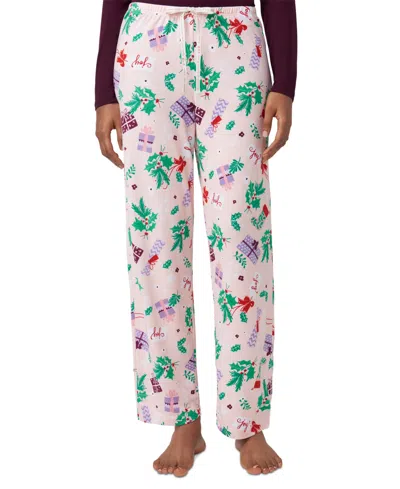 Hue Women's Comforts And Joy Mid-rise Pajama Pants In Crystal Rose