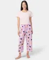 Hue Women's Daisy Delight Printed Capri Pajama Pants In Pink