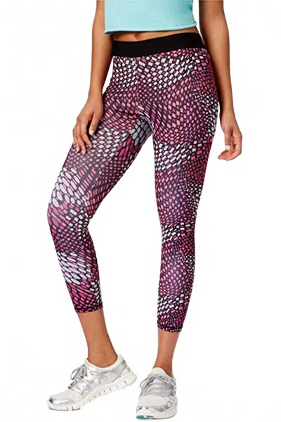 Hue Women's Exposed Waistband Active Capri Leggings In Tulip In Blue