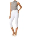 Hue Game Changing Tulip Hem Denim Leggings In White