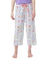 Hue Women's Garden Seeds Capri Pajama Pants In Bright White