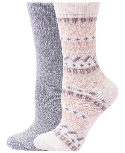 Hue Women's Geo-stripe Knit Boot Socks, 2-pack In Multi