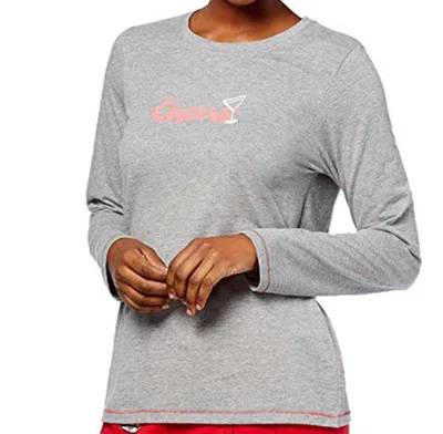 Hue Women's Graphic Printed Tee In Cupid In Gray