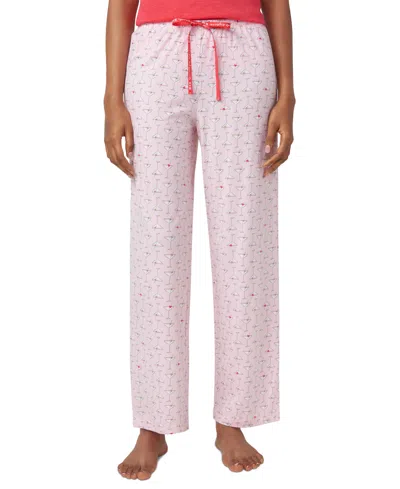 Hue Women's Heartini Drawstring Pajama Pants In Rose Shadow