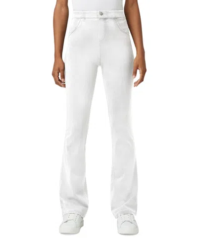 Hue Women's High-rise Denim Baby Bootcut Leggings In White