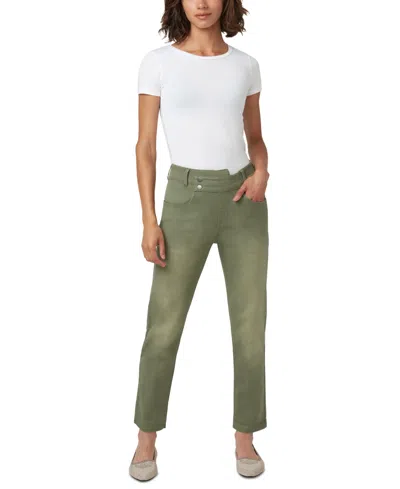 Hue Women's High-rise Denim Girlfriend Leggings In Olive Green