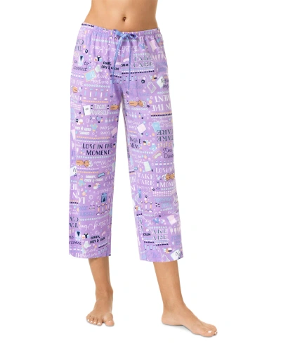 Hue Women's Mantras Printed Capri Pajama Pants In Bougainvillea