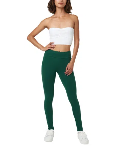 Hue Women's Mid-rise Tech Pocket Leggings In Pine Grove