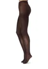 Hue Women's Opaque Sheer To Waist Tight In Espresso In Brown