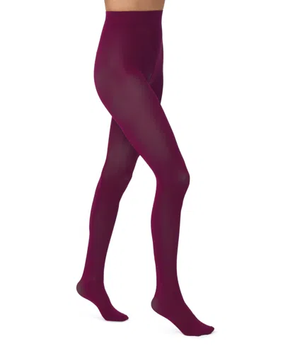 Hue Women's Opaque Tights In Eggplant