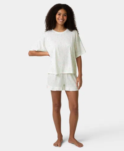 Hue Women's Oversized T-shirt And Boxer Shorts Pajama, 2-piece Set In Multi