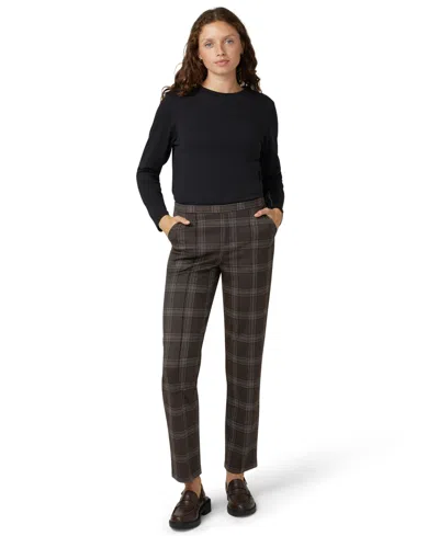 Hue Women's Plaid Pattern Trouser Pants In Brown