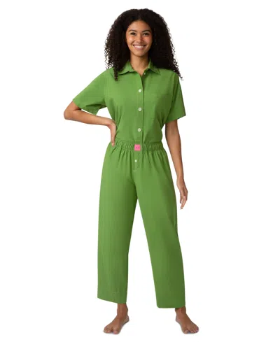 Hue Women's Poplin Pajama Top In Cactus