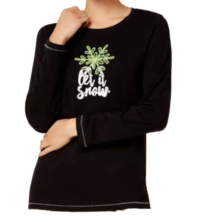 Hue Women's Printed Knit Top In Black
