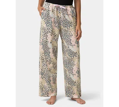 Hue Plus Size Cozy Canine Striped Mid-rise Pants In Neutral