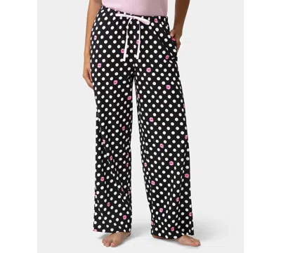 Hue Plus Size Cozy Canine Striped Mid-rise Pants In Black