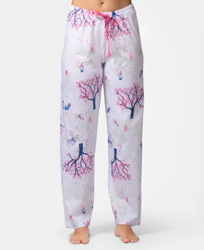 Hue Women's Printed Mid-rise Pants In White