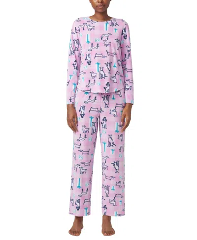 Hue Women's Waffle Fleece Pj Set In Lavendula