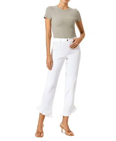 Hue Mid Rise Ankle Jeans In White