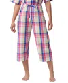 Hue Women's Seersucker Capri Pajama Pants