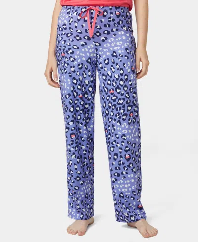 Hue Women's Shady Leopard Print Long Pajama Pants In Purple