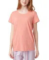 Hue Women's Solid Short-sleeve Scoop-neck Pajama T-shirt In Dubarry