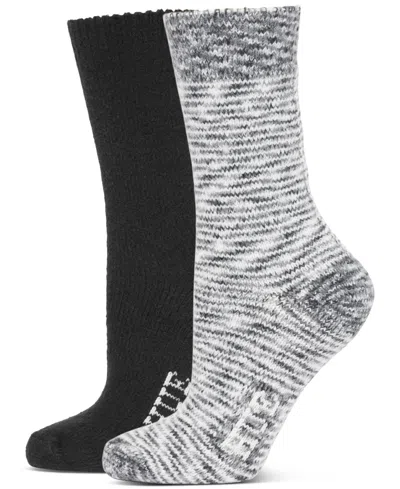 Hue Women's Spacedye Boot Socks, Pack Of Two In Charcoal Stripe Pack